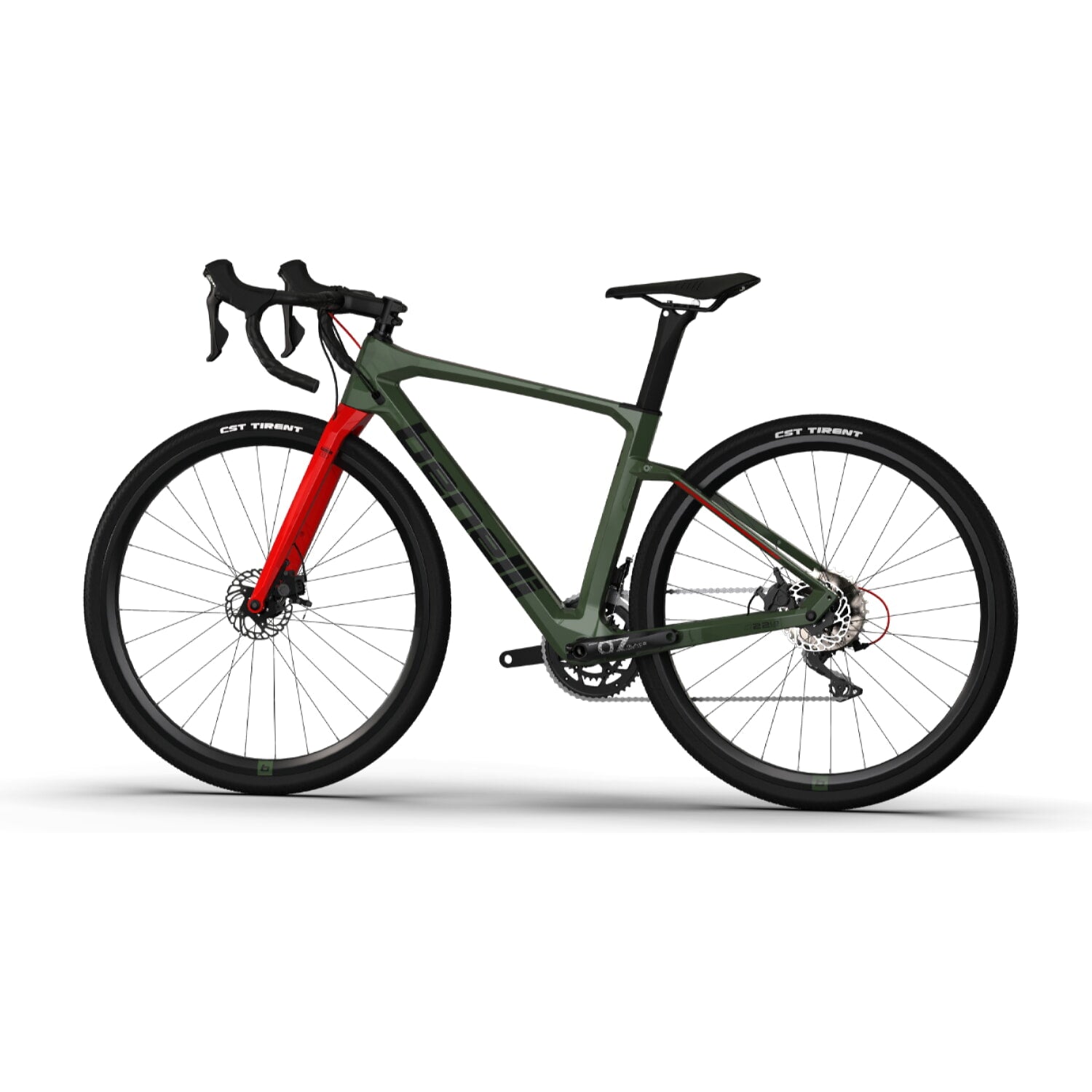 Bicicleta Gravel Benelli Carb. (G22 1.0 Adv Carb) Color Verde Militar/Negro Talla M