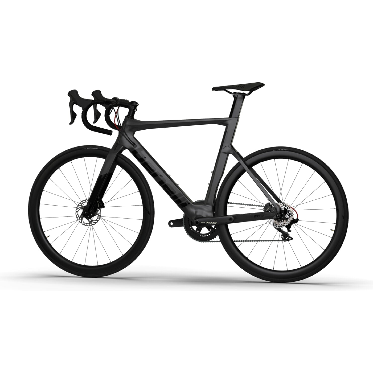 Bicicleta Ruta Benelli Carb. (R22 4.1 Exp Carb Disk) Gris oscuro/Negro Talla M