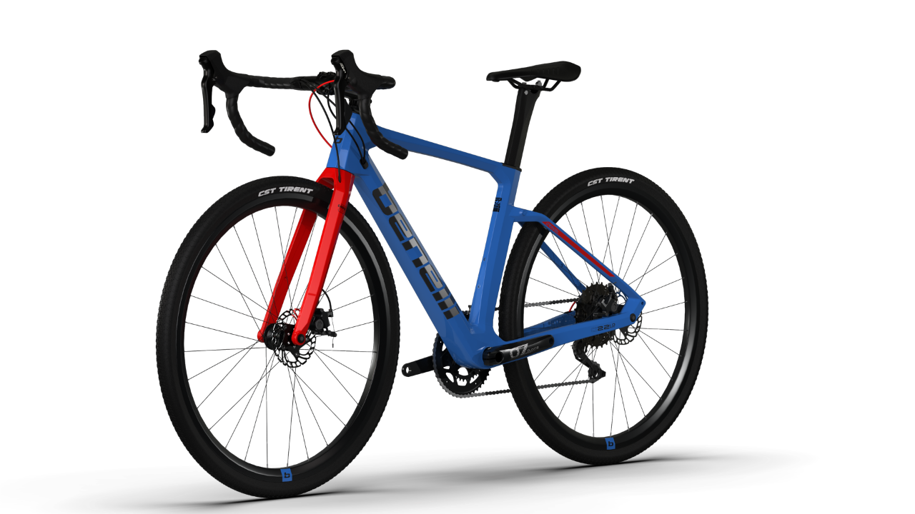 Bicicleta Gravel Benelli Carb. (G22 1.0 ADV Carb) Color Azul/Negro Talla S