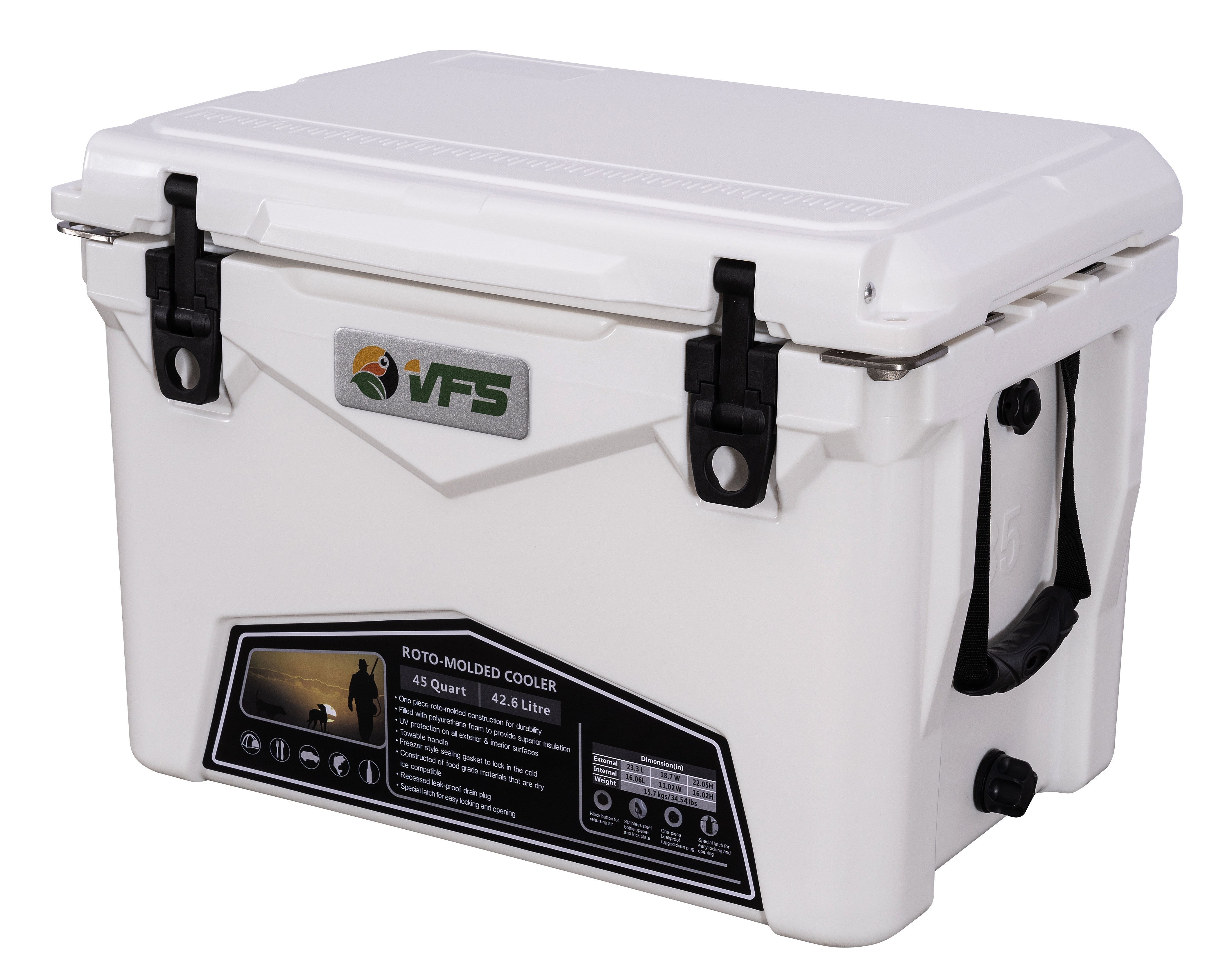 COOLER 35 QT blanco