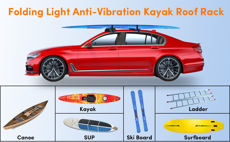 Soporte Para Kayak (Techo/Auto) - De Poliéster Negro