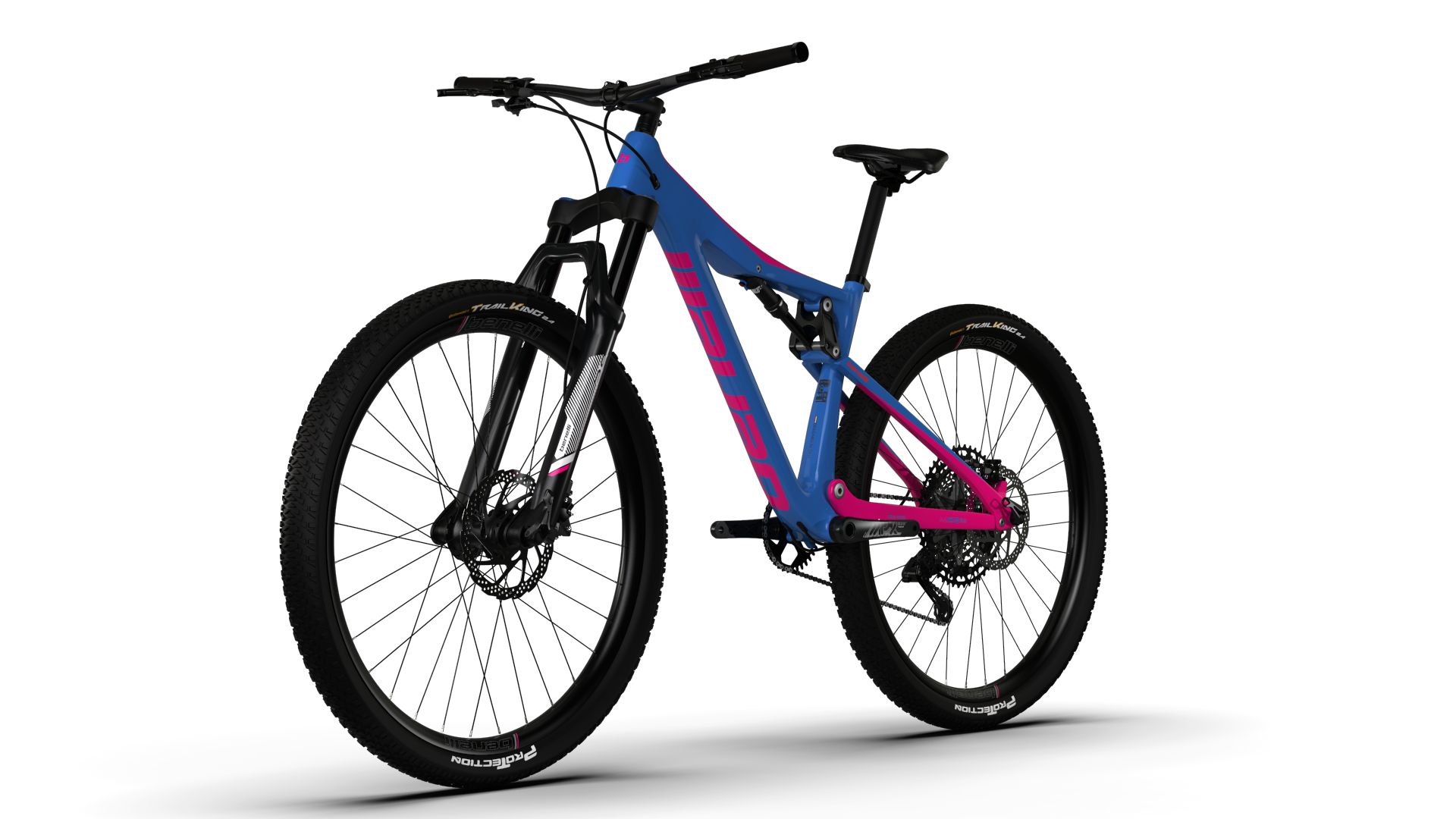 Bicicleta Mtb Benelli Talla M 29&Quot; Carb. (M22 3.0 Pro Carb 29 Fs)color Azul /Rosado