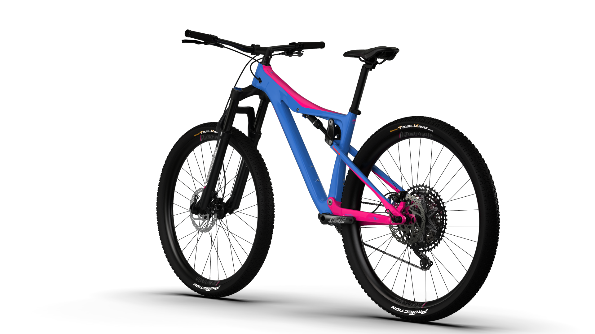 Bicicleta Mtb Benelli Talla M 29&Quot; Carb. (M22 3.0 Pro Carb 29 Fs)color Azul /Rosado