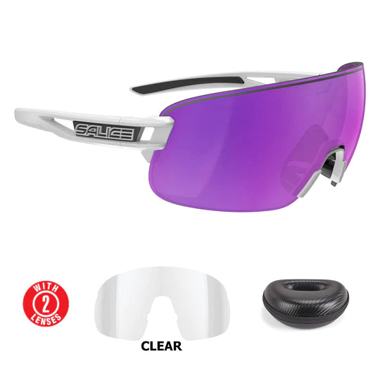 Lentes Salice modelo 021 Blanco Mirror Hydro Purpura (Rw)