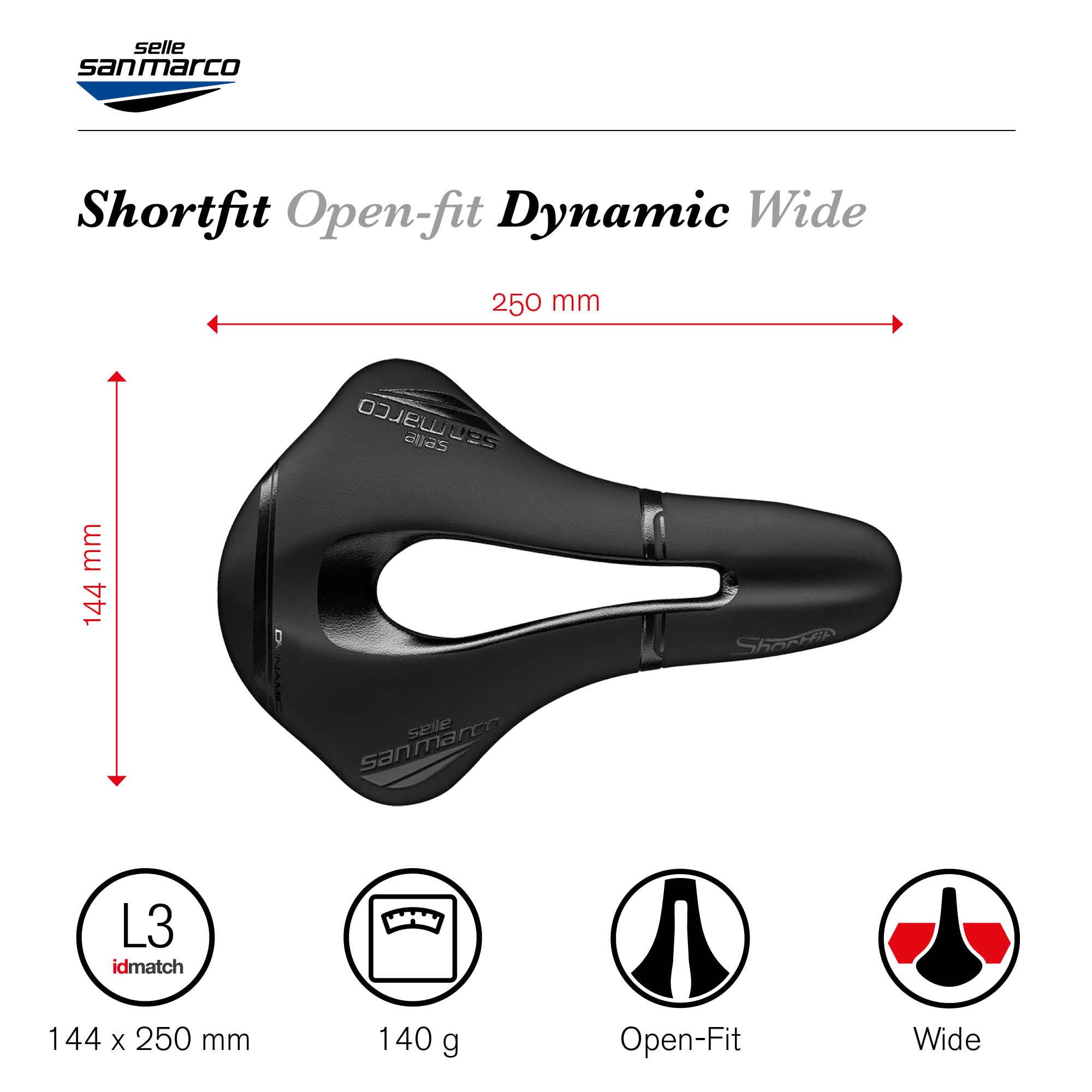 Sill n Selle San Marco SHORTFIT 2.0 WIDE CONF